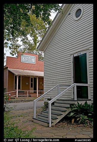 Buildings in Old Alabama Town. Montgomery, Alabama, USA (color)