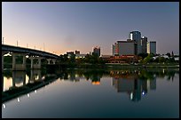 Bridge and skyline at dawn. Little Rock, Arkansas, USA