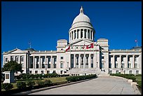 Walkway leading to the Arkansas Capitol. Little Rock, Arkansas, USA (color)