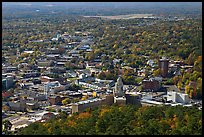 City in fall from above. Hot Springs, Arkansas, USA