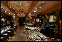 Jewelry and gallery during the gallery night. Hot Springs, Arkansas, USA (color)