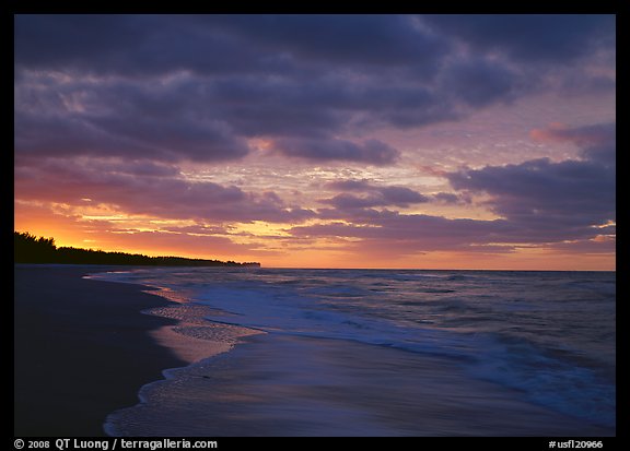 Beach at sunrise. USA (color)