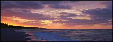 Seashore at sunrise, Sanibel Island. Florida, USA (Panoramic color)