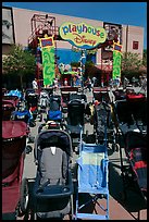 Stroller parking. Orlando, Florida, USA (color)