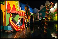 Indoor boat ride, Magic Kingdom, Walt Disney World. Orlando, Florida, USA (color)