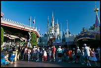 People lining up, Magic Kingdom, Walt Disney World. Orlando, Florida, USA ( color)