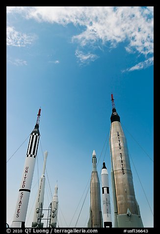 NASA rockets, Kennedy Space Centre. Cape Canaveral, Florida, USA