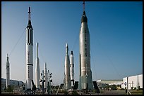 Gemini Titan and Atlas Mercury rockets on display,Kennedy Space Centre. Cape Canaveral, Florida, USA