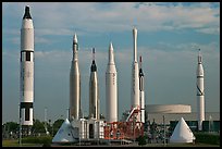 Rocket garden, John F Kennedy Space Center. Cape Canaveral, Florida, USA (color)