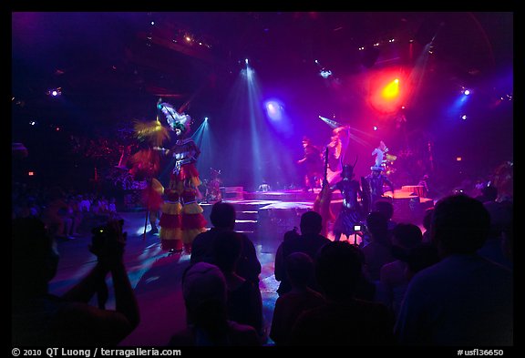 Stage seen from audience, Circus show, Walt Disney World. Orlando, Florida, USA (color)