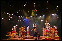 Colorful cast of characters, Circus show, Walt Disney World. Orlando, Florida, USA