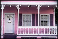 Pastel-colored pink porch. Key West, Florida, USA