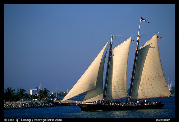 Historic sailboat. Key West, Florida, USA (color)