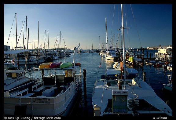 Harbor at sunset. Key West, Florida, USA (color)