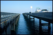 Abandonned and current Seven-mile bridges. The Keys, Florida, USA (color)