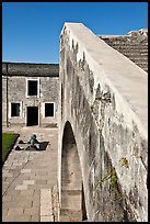 Interior wall, Castillo de San Marcos National Monument. St Augustine, Florida, USA (color)