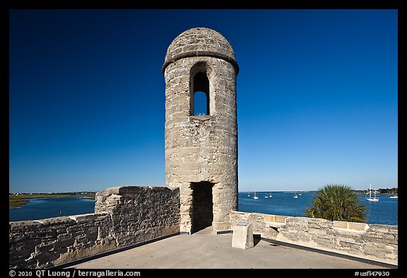 Bell Tower, Castillo de San Marcos National Monument. St Augustine, Florida, USA