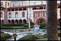 Main courtyard, Flagler College. St Augustine, Florida, USA (color)