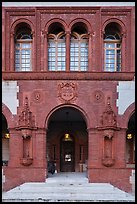 Spanish Renaissance style doorway, Ponce de Leon Hotel. St Augustine, Florida, USA