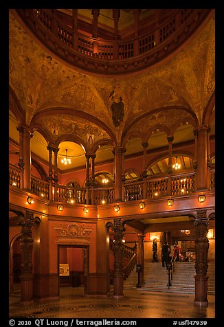 Lobby and rotunda, Flagler College. St Augustine, Florida, USA