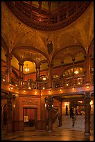 Lobby and rotunda, Flagler College. St Augustine, Florida, USA (color)