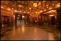 Lobby inside former Ponce de Leon Hotel, Flagler College. St Augustine, Florida, USA (color)