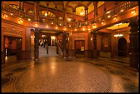 Lobby inside former Ponce de Leon Hotel, Flagler College. St Augustine, Florida, USA (color)