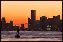 Skyline at sunset, Miami. Florida, USA ( color)