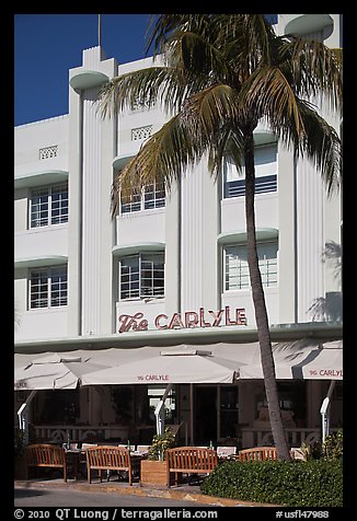 Carlyle Hotel, South Beach district, Miami Beach. Florida, USA (color)