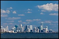 Distant Miami skyline. Florida, USA