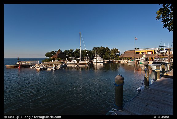 Tiny marina on Vaca Key. The Keys, Florida, USA (color)