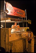 Food stall selling conch fritters on Mallory Square. Key West, Florida, USA