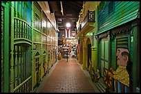 Murals in restaurant, Mallory Square. Key West, Florida, USA ( color)