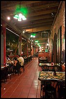 Cuban restaurant at night, Mallory Square. Key West, Florida, USA