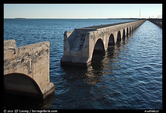 Abandonned Bridge, Sugarloaf Key. The Keys, Florida, USA (color)