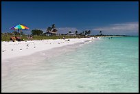 Turquoise waters, Sandspur Beach, Bahia Honda State Park. The Keys, Florida, USA (color)