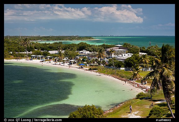 Panoramic view of Bahia Honday Key and Bahia Honda State Park. The Keys, Florida, USA (color)