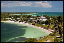 Panoramic view of Bahia Honday Key and Bahia Honda State Park. The Keys, Florida, USA (color)