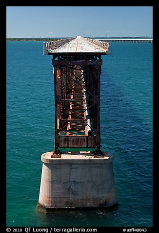 Old bridge in Bahia Honda Channel. The Keys, Florida, USA (color)