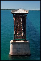 Old bridge in Bahia Honda Channel. The Keys, Florida, USA (color)