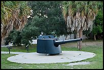 Artillery turret, Fort De Soto Park. Florida, USA (color)