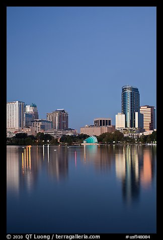 Night skyline. Orlando, Florida, USA