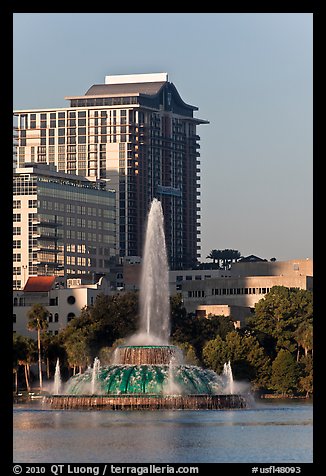 Fountain, Lake Eola, Sumerlin Park. Orlando, Florida, USA