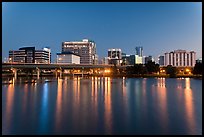 Night skyline from Lake Lucerne. Orlando, Florida, USA ( color)