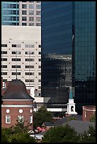 Church and downtown high rise buildings. Orlando, Florida, USA ( color)