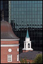 White steepled Church and glass building. Orlando, Florida, USA ( color)