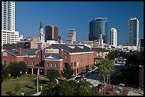 Downtown street from above. Orlando, Florida, USA