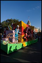 Parade float on Main Street, Magic Kingdom, Walt Disney World. Orlando, Florida, USA