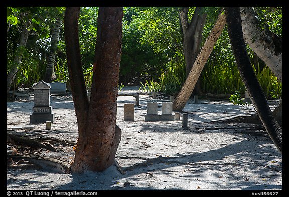 Cemetery, Chapel by the Sea, Captiva Island. Florida, USA (color)