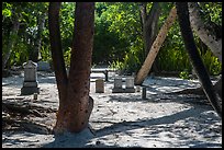 Cemetery, Chapel by the Sea, Captiva Island. Florida, USA (color)